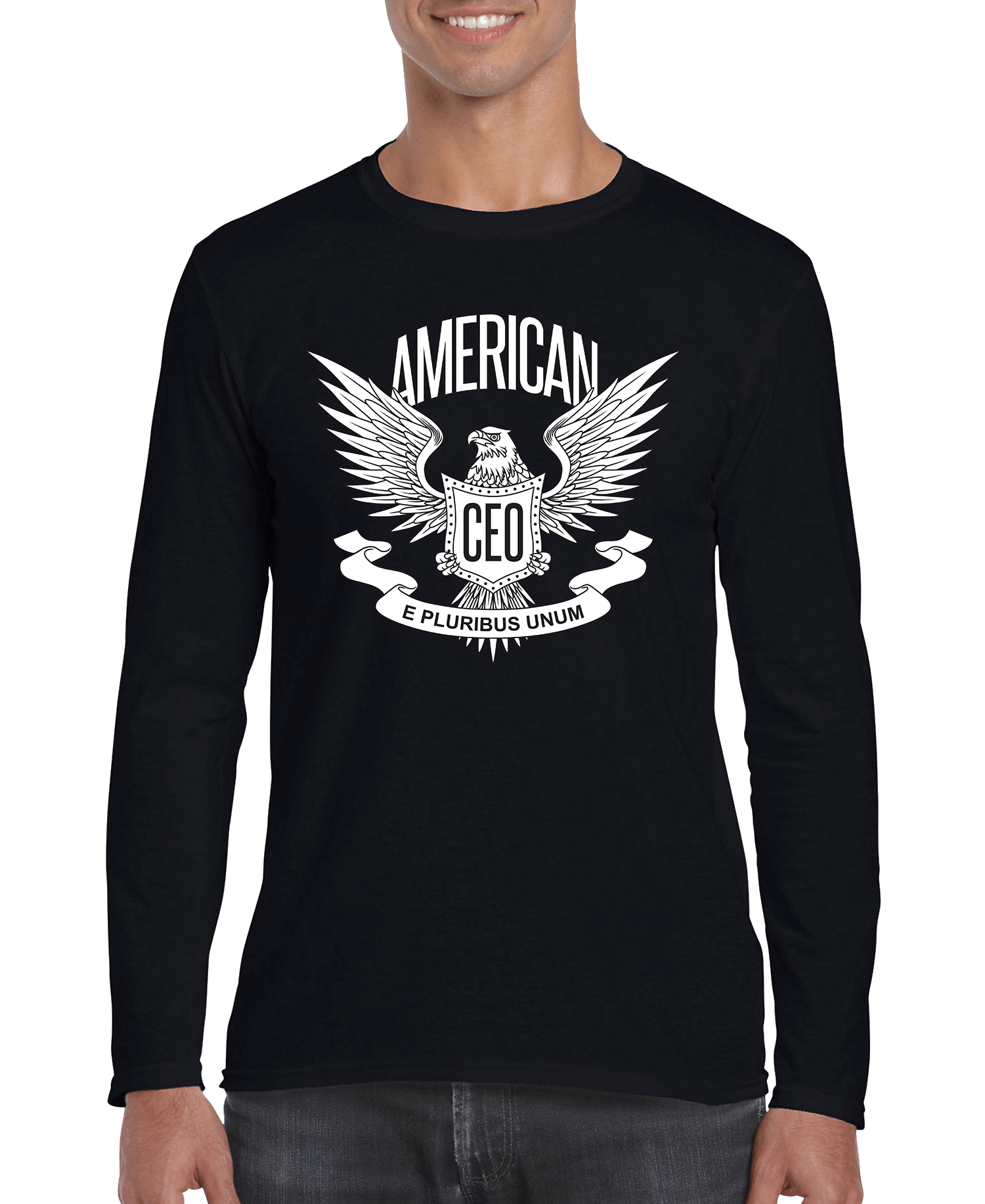 American CEO Patriotic Eagle Men's Long Sleeve Shirt
